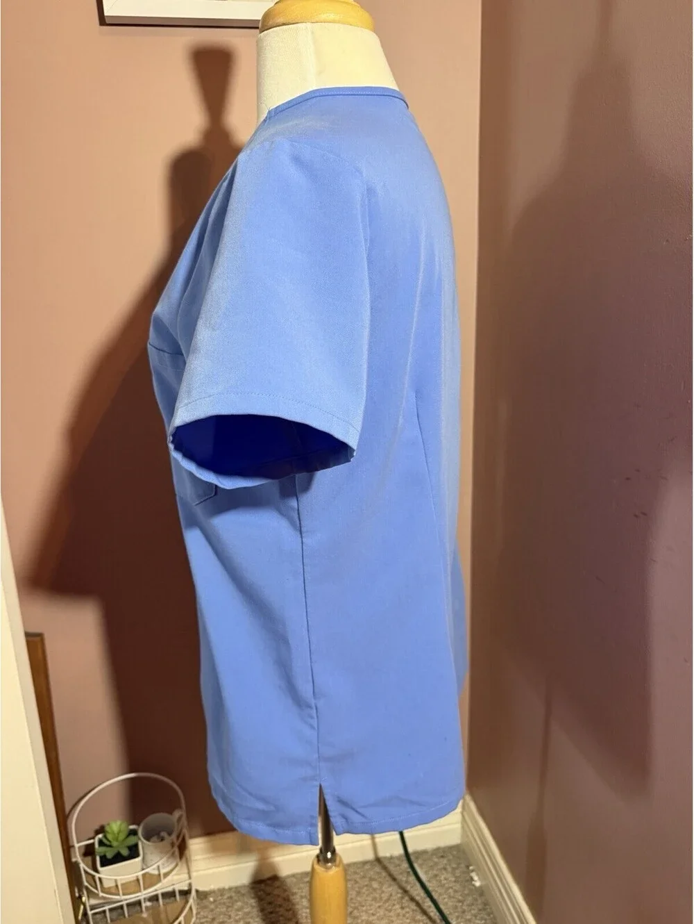 Figs Catarina Scrub Top Womens Size M PO 5315 Blue